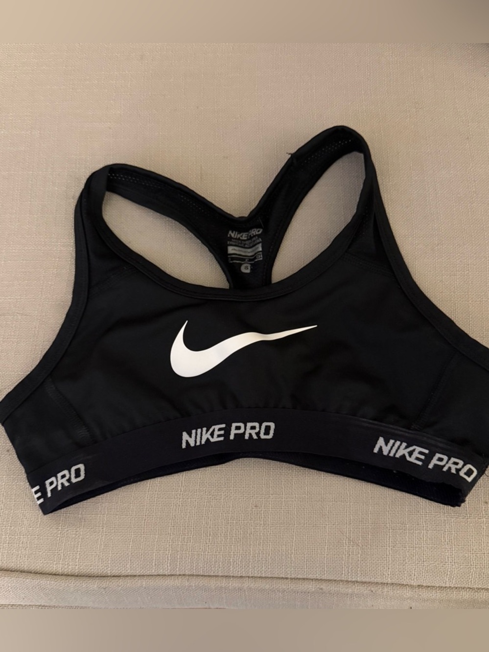 Nike Pro Dri-FIT Sports Bra | Black | Size Small | Racerback - Girls